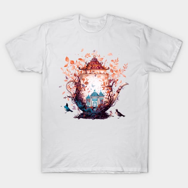 Whimsical Teapot Home: A Haven in the Trees T-Shirt by kawaiimono